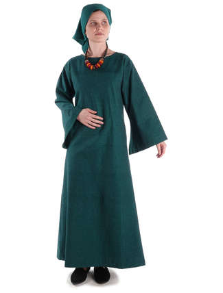 Mittelalter Kleid Sigune in Grün Frontansicht