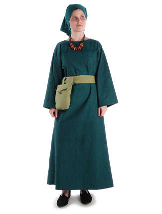 Mittelalter Kleid Sigune in Grün Frontansicht 2