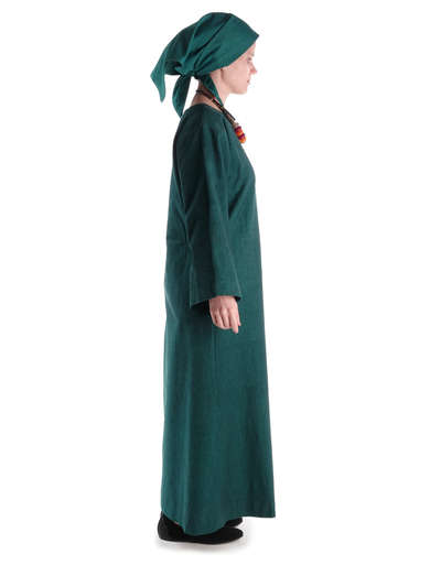 Mittelalter Kleid Sigune in GrÃ¼n Seitenansicht