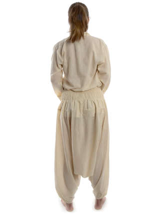 Mittelalter Hose Brangäne in Beige Rückansicht
