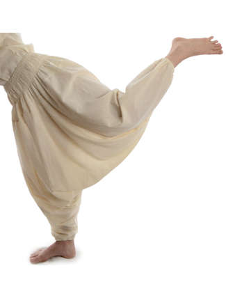Mittelalter Hose Brangäne in Beige Frontansicht