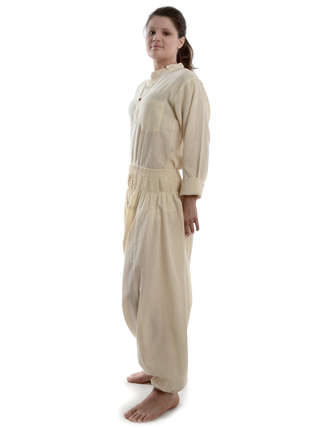 Mittelalter Hose Brangäne in Beige Seitenansicht