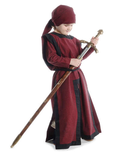 Mittelalter Kinderwaffenrock Lifort in Rot Frontansicht