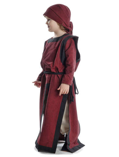 Mittelalter Kinderwaffenrock Lifort in Rot Seitenansicht