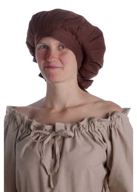 Mittelalter Bluse Gotelinde in Hanffarben Detailansicht 2