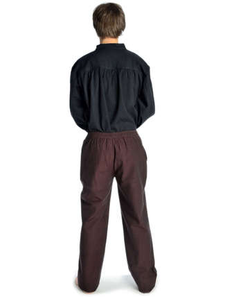 Mittelalter Hose Gilan in Braun Rückansicht