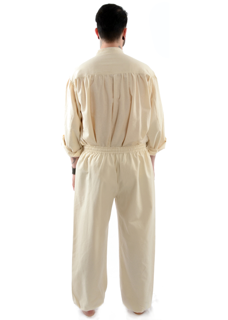 Mittelalter Hose Kurvenal in Beige Rückansicht