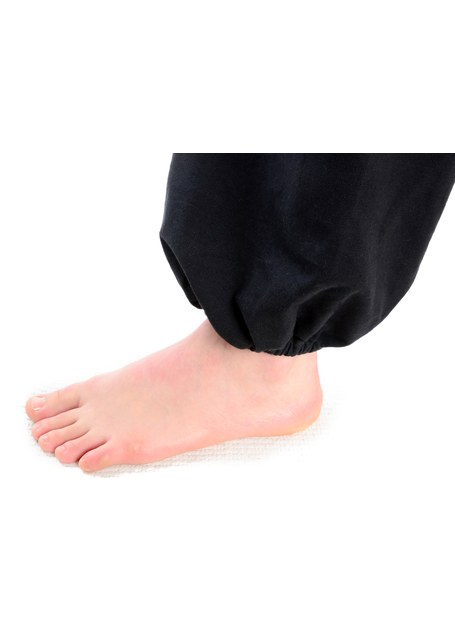 Mittelalter Hose Kurvenal in Schwarz Detailansicht