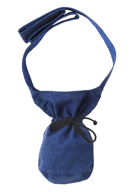 Mittelalter Tasche Amalaberga in Blau Frontansicht