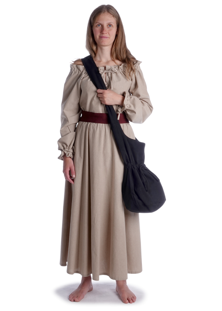 Mittelalter Tasche Irmenfried in Schwarz Frontansicht 7