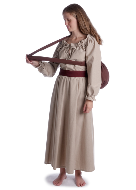 Mittelalter Tasche Irmenfried in Braun Frontansicht 5