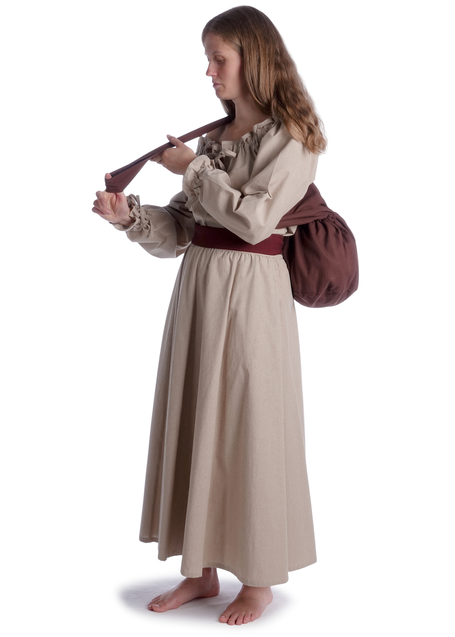 Mittelalter Tasche Irmenfried in Braun Frontansicht 6