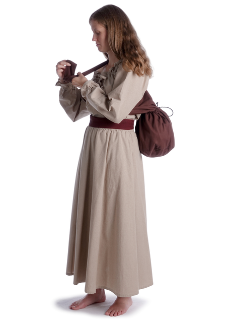 Mittelalter Tasche Irmenfried in Braun Frontansicht 7