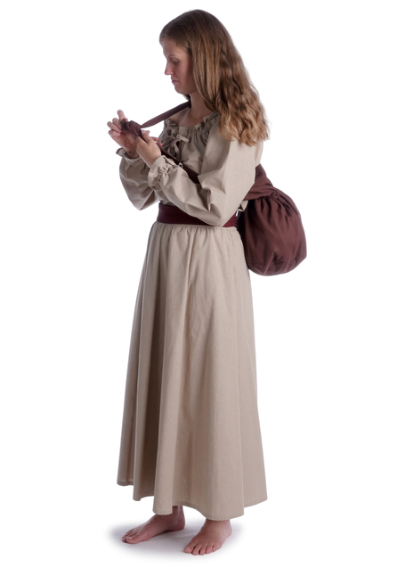 Mittelalter Tasche Irmenfried in Braun Frontansicht 8