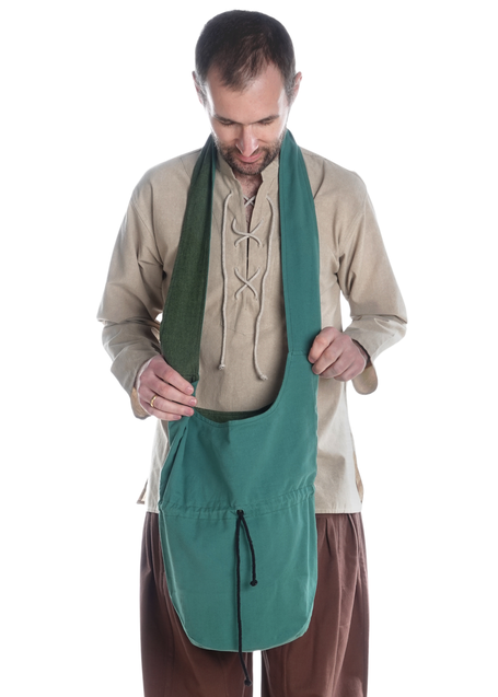 Mittelalter Tasche Irmenfried in Grün Frontansicht 3