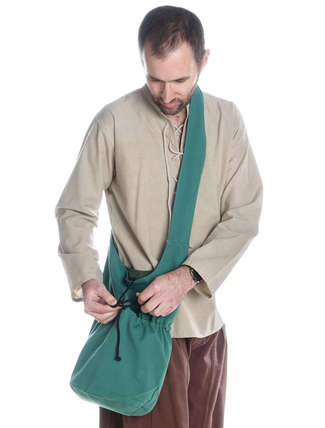 Mittelalter Tasche Irmenfried in Grün Frontansicht 4
