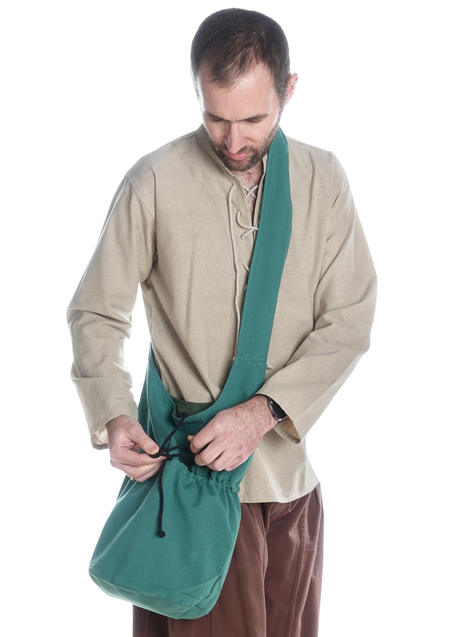 Mittelalter Tasche Irmenfried in Grün Frontansicht 4