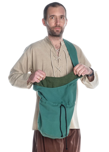 Mittelalter Tasche Irmenfried in Grün Frontansicht 5