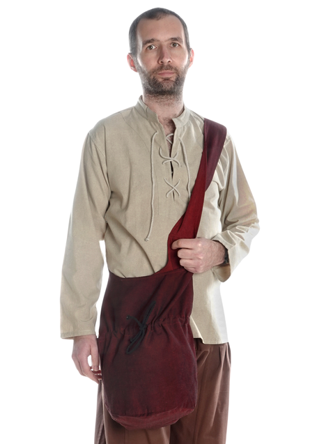 Mittelalter Tasche Irmenfried in Rot Frontansicht