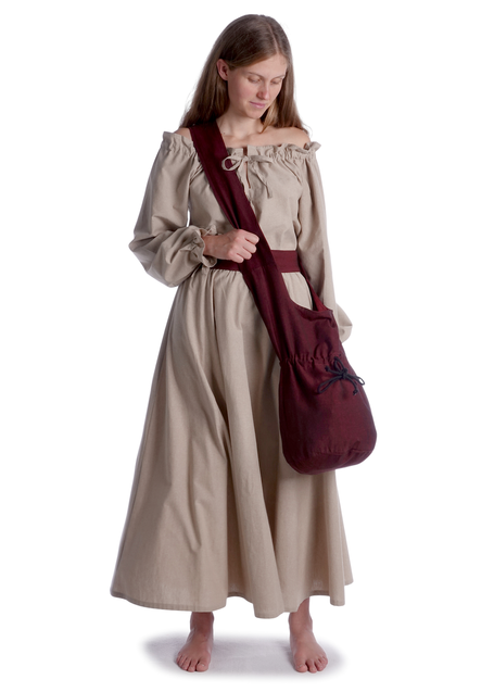 Mittelalter Tasche Irmenfried in Rot Frontansicht 5