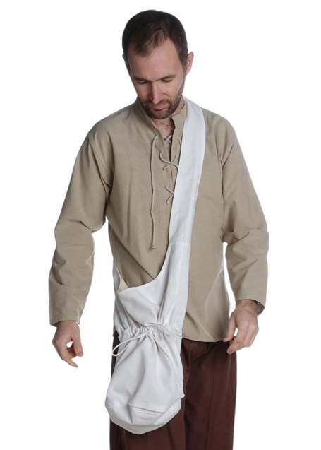 Mittelalter Tasche Irmenfried in Weiß Frontansicht 4