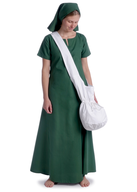 Mittelalter Tasche Irmenfried in Weiß Frontansicht 5