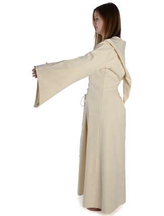 Mittelalter Kleid Liebgart in Beige Seitenansicht