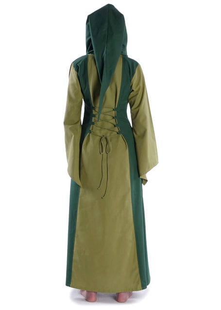 Mittelalter Kleid Liebgart in MISSING: lightgreen-green Rückansicht