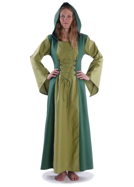 Mittelalter Kleid Liebgart in MISSING: lightgreen-green Frontansicht