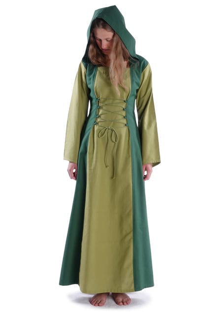Mittelalter Kleid Liebgart in MISSING: lightgreen-green Frontansicht 2