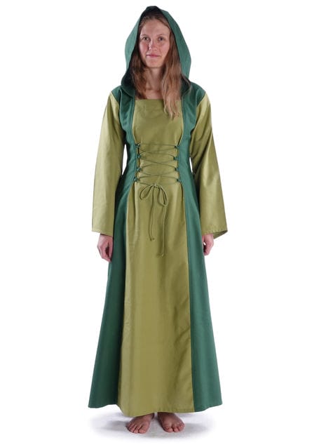 Mittelalter Kleid Liebgart in MISSING: lightgreen-green Frontansicht 4