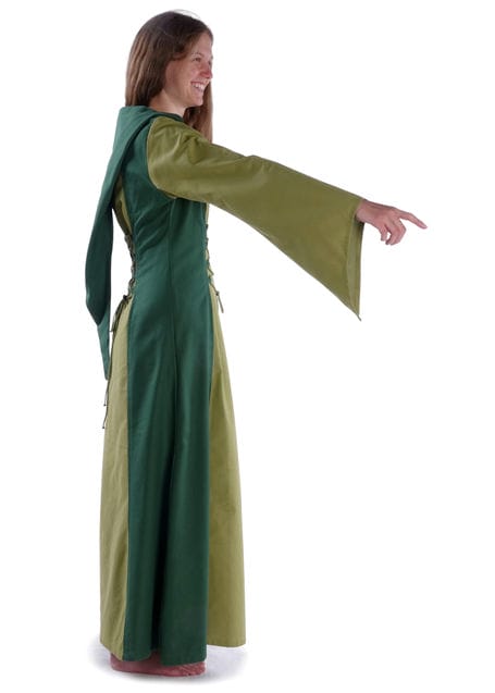 Mittelalter Kleid Liebgart in MISSING: lightgreen-green Seitenansicht