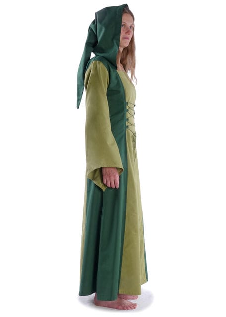 Mittelalter Kleid Liebgart in MISSING: lightgreen-green Seitenansicht 2