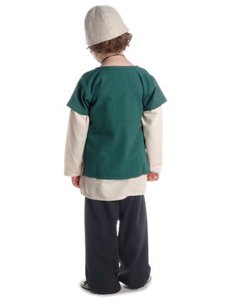 Mittelalter Kinderhose Postefar in Schwarz Rückansicht