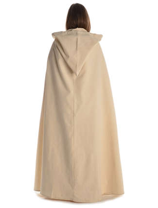 Mittelalter Umhang Sunnhild in Beige Rückansicht 2