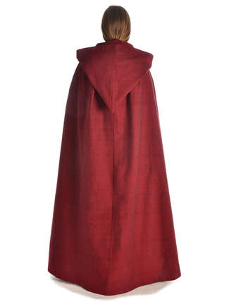 Mittelalter Umhang Sunnhild in Rot Rückansicht 2