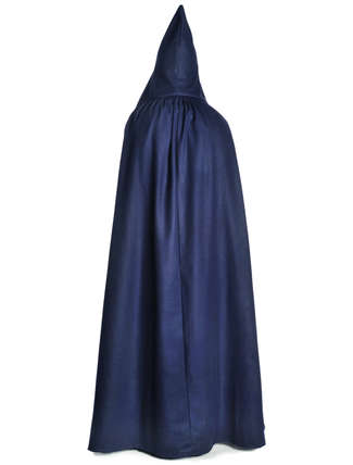 Mittelalter Umhang Ibelin in Blau Rückansicht