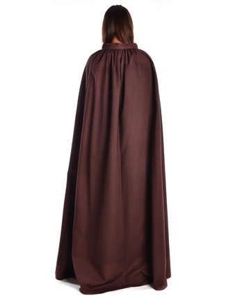 Mittelalter Umhang Arabin in Braun Rückansicht