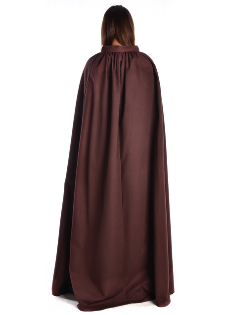 Mittelalter Umhang Arabin in Braun Rückansicht