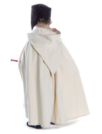 Mittelalter Kinderumhang Gandiluz in Beige Rückansicht 2
