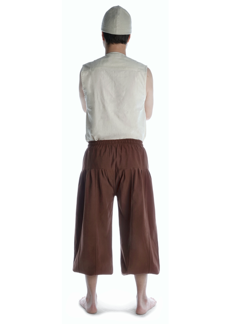 Mittelalter Hose Tristan in Braun Rückansicht 2