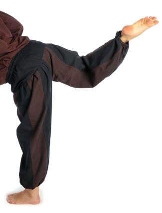Mittelalter Hose Isolde in Schwarz-Braun Rückansicht 2