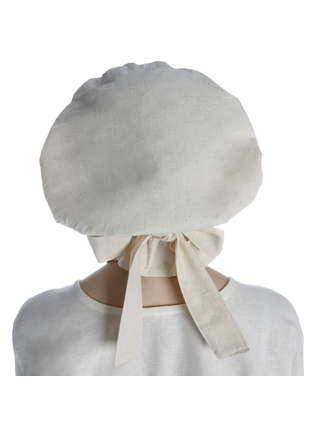 Mittelalter Haube Arnive in Beige Rückansicht