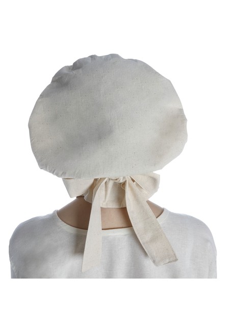 Mittelalter Haube Arnive in Beige Rückansicht
