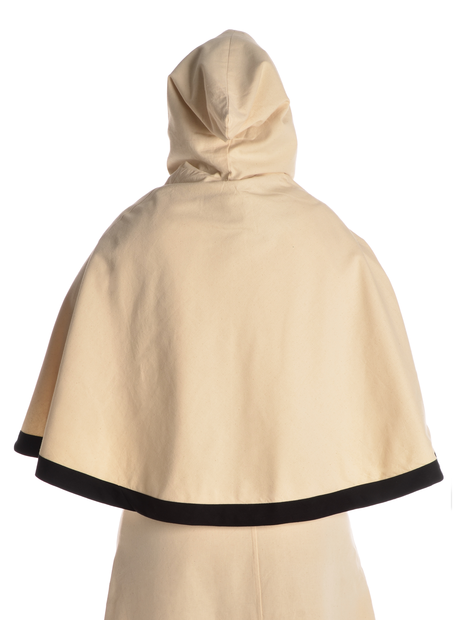 Mittelalter Pelerine Gerutha in Beige Rückansicht 2