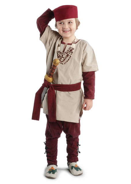 Mittelalter Kappe Alberich in Rot Frontansicht 3