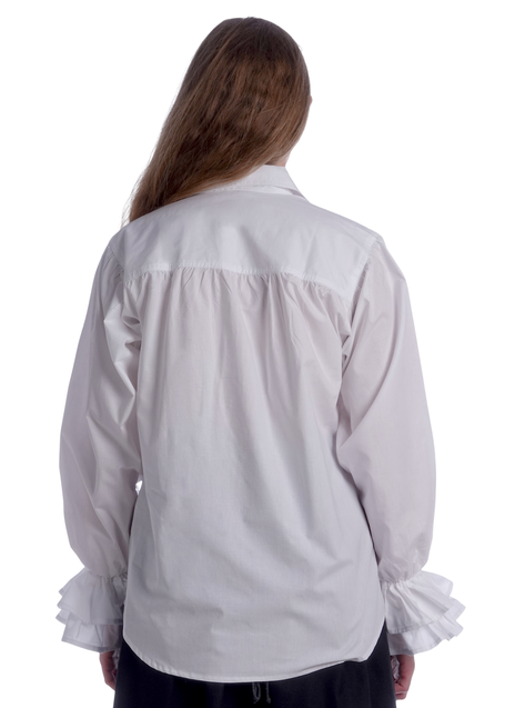 Mittelalter Bluse Siegelind in Weiß Rückansicht 2