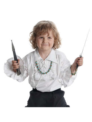 Mittelalter Rüschen-Kinderhemd Isenhart in Weiß Frontansicht 2
