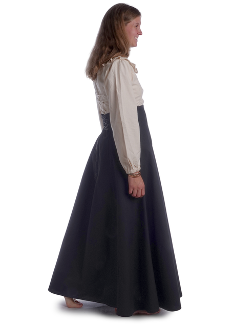 Mittelalter Bluse Hilde in Beige Seitenansicht 3