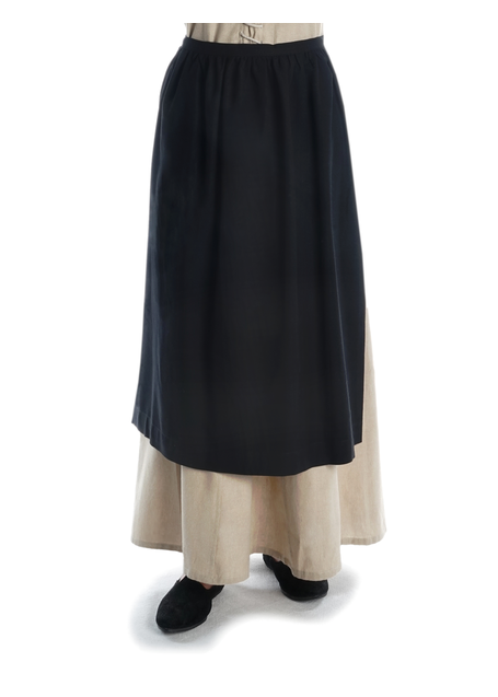Mittelalter Schürze Repanse in Schwarz Frontansicht 4